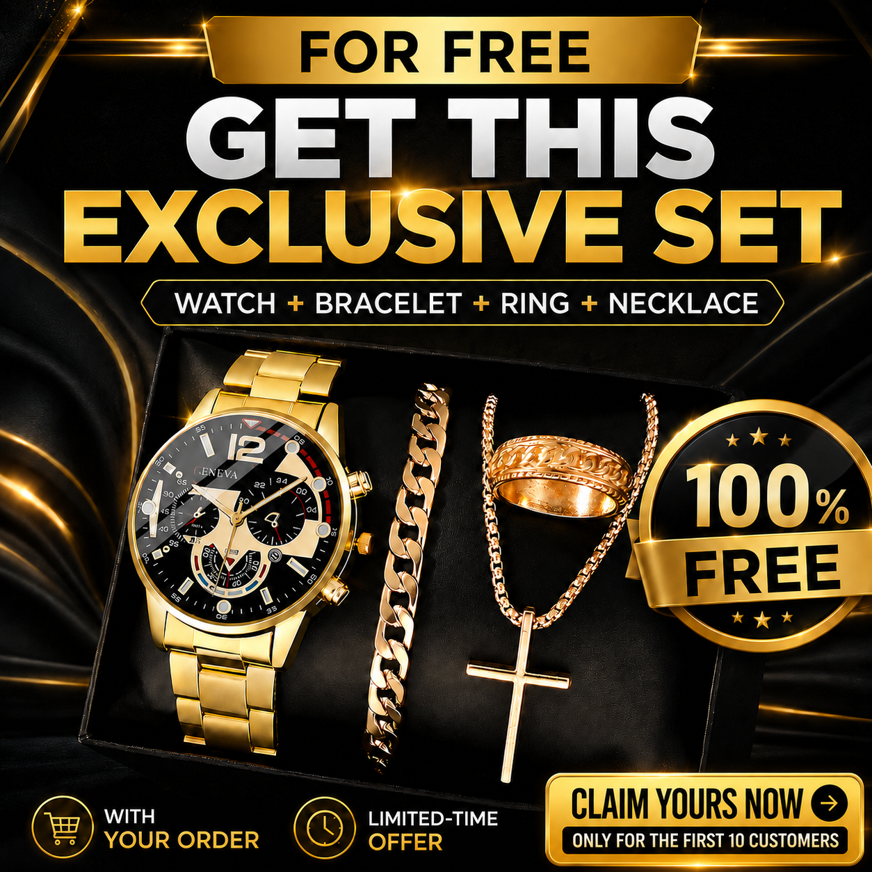 Geneva Sovereign Gold Executive Luxury Set